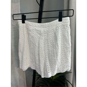 Gianni Bini Eyelet Girly‎ Coquette White  Shorts XS